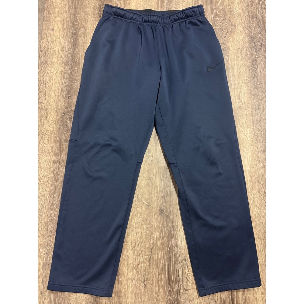 Nike Mens Dri-FIT Navy Blue Training Pants Fleece Lined 800191-451 Large
